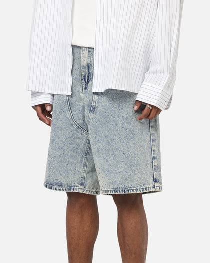 XXIII Diamond Buckle Back Jorts Blue Stonewash
