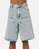 XXIII Diamond Buckle Back Jorts Blue Stonewash