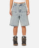 XXIII Diamond Buckle Back Jorts Blue Stonewash