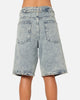 XXIII Diamond Buckle Back Jorts Blue Stonewash