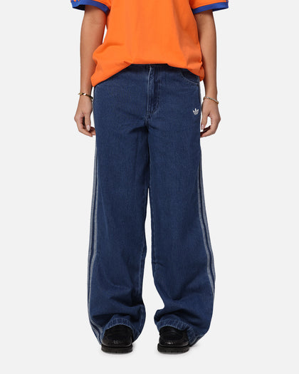 Adidas Women's Denim 3-Stripes Track Pants Indigo Denim