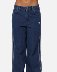 Adidas Women's Denim 3-Stripes Track Pants Indigo Denim