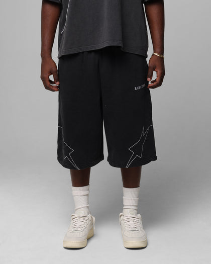 Loiter Dark Performance Fleece Shorts Washed Charcoal