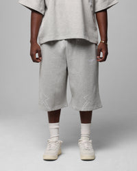 Loiter Dark Performance Fleece Shorts Grey