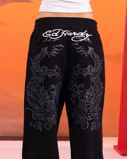 Ed Hardy Dragon Trackpants Black