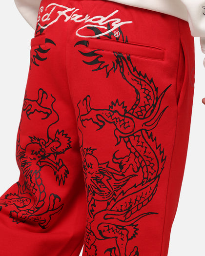 Ed Hardy Dragon Trackpants Red