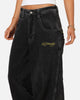 Ed Hardy Ultra Wide Leg Denim Jeans Black/Yellow