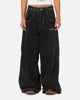 Ed Hardy Ultra Wide Leg Denim Jeans Black/Yellow