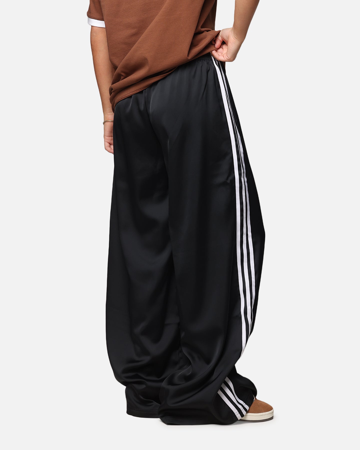 Adidas Women's Satin Wide Leg Pants Black | Culture Kings