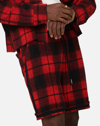 XXIII Plaid Ball Shorts Red
