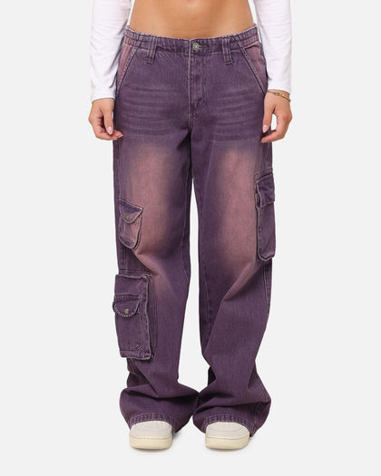 XXIII Women's Corporal Cargo Jeans Purple