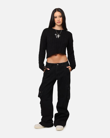 XXIII Women's Corporal Cargo Jeans Washed Black