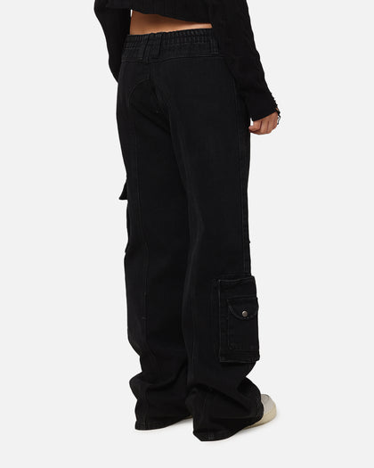 XXIII Women's Corporal Cargo Jeans Washed Black