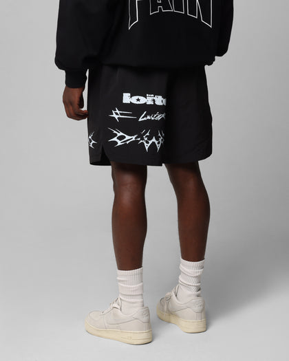 Loiter Stacked Metal Walk Shorts Black