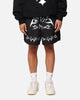 Loiter Stacked Metal Walk Shorts Black