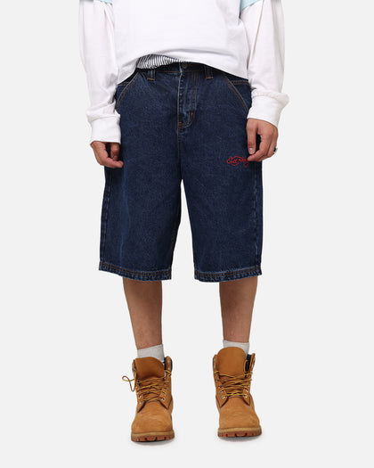 Ed Hardy Brave Hearts Jorts Indigo