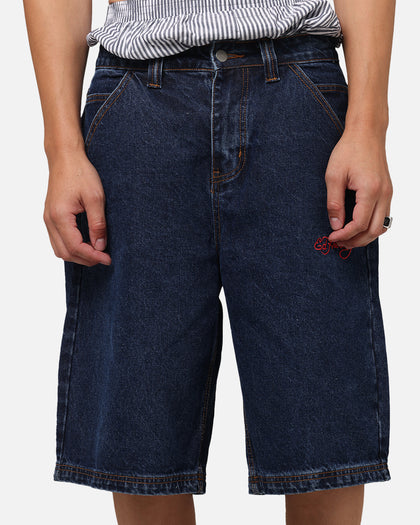 Ed Hardy Brave Hearts Jorts Indigo