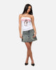 Ed Hardy Women's Flora Denim Mini Skirt Dirty Blue