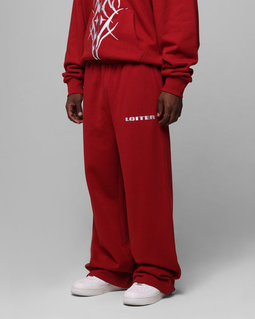 Loiter Blood Born Track Pants Burgandy
