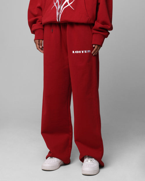 Loiter Blood Born Track Pants Burgandy