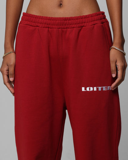 Loiter Blood Born Track Pants Burgandy