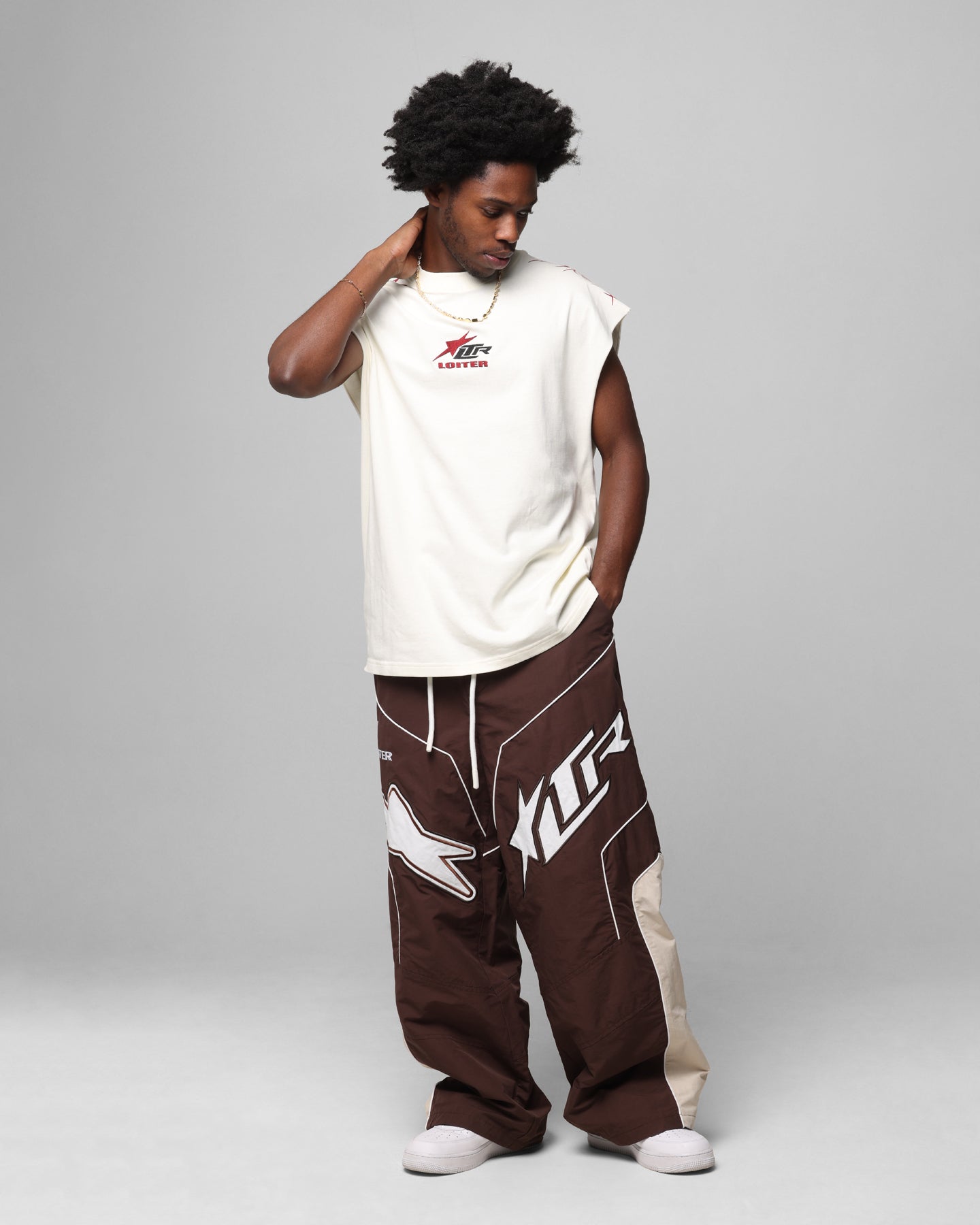 Loiter Motocross Parachute Pants Brown | Culture Kings