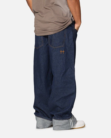 Saint Morta Amplus Selvedge Cuffed Jeans Indigo/Tan