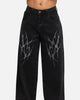 Saint Morta Amplus Tribal Rhinestone Jeans Black Shadow
