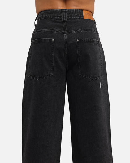 Saint Morta Amplus Tribal Rhinestone Jeans Black Shadow