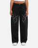 Saint Morta Amplus Tribal Rhinestone Jeans Black Shadow