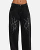 Saint Morta Amplus Tribal Rhinestone Jeans Black Shadow
