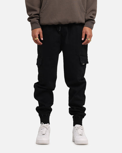 Saint Morta Gothic Cargo Joggers Black Shadow
