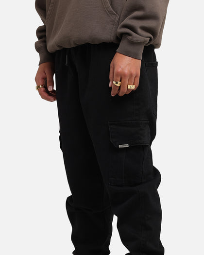 Saint Morta Gothic Cargo Joggers Black Shadow