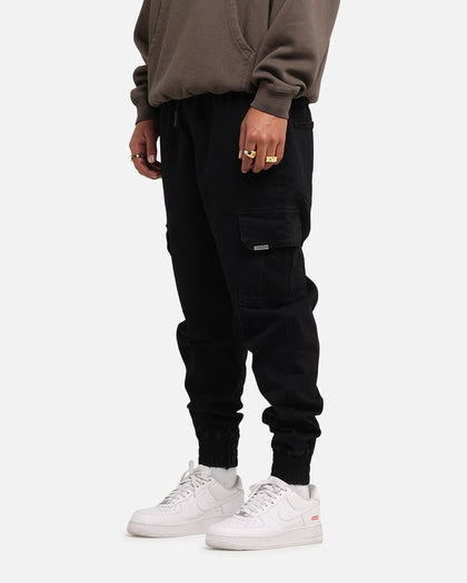 Saint Morta Gothic Cargo Joggers Black Shadow
