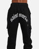 Saint Morta Gothic Cargo Joggers Black Shadow