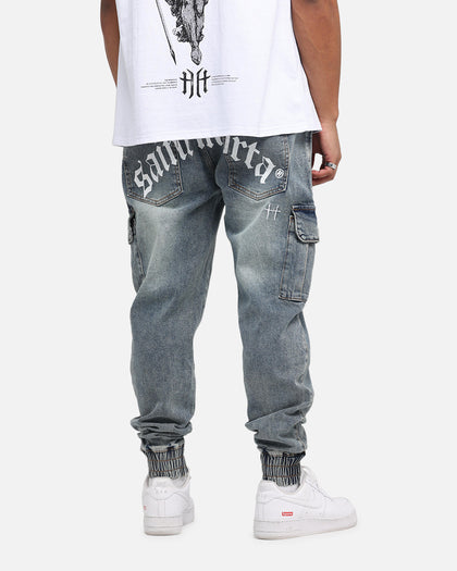 Saint Morta Gothic Cargo Joggers Dirty Denim