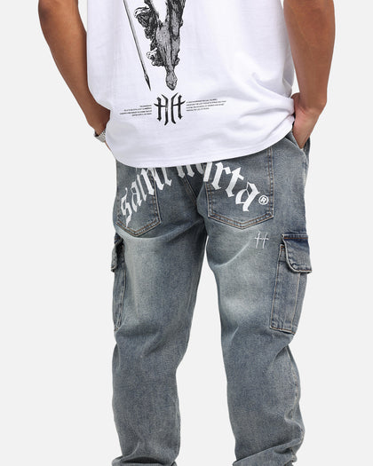 Saint Morta Gothic Cargo Joggers Dirty Denim