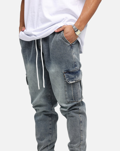 Saint Morta Gothic Cargo Joggers Dirty Denim