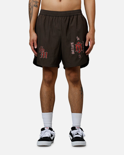 Saint Morta Hardcore Nylon Shorts Dark Brown