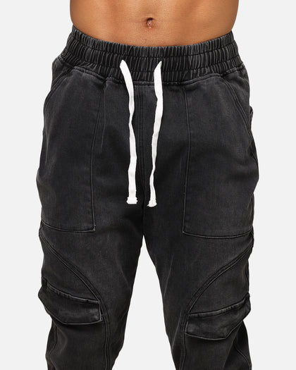 Saint Morta Aera Denim Joggers Black Shadow