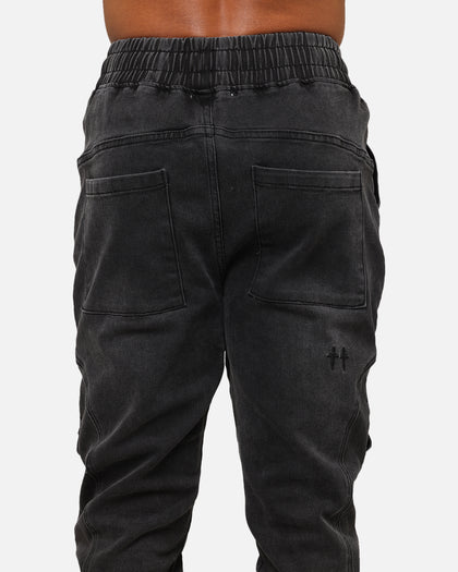 Saint Morta Aera Denim Joggers Black Shadow