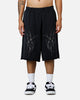Saint Morta Warrior Baggy Sweat Shorts Washed Black