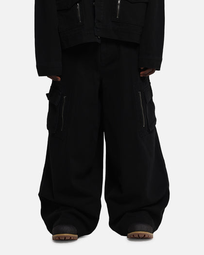 Loiter Combat Cargo Pants Washed Black
