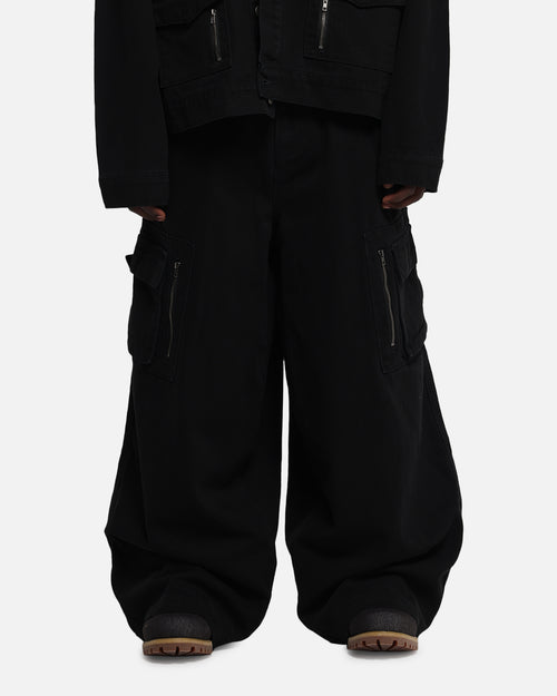 Loiter Combat Cargo Pants Washed Black