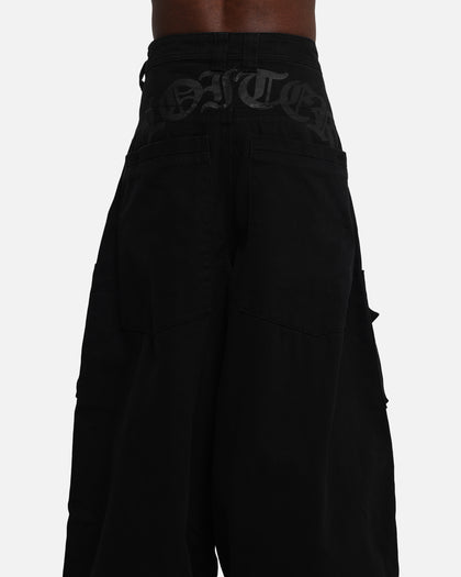 Loiter Combat Cargo Pants Washed Black