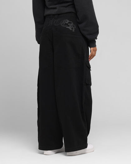 Loiter Combat Cargo Pants Washed Black