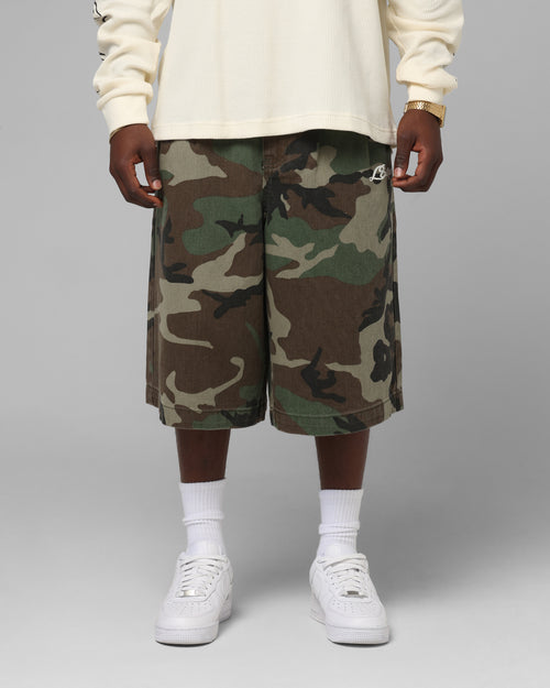 Loiter 3 Quarter Shorts Woodland Camo