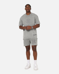 Pro Standard New York Yankees Washed Classic Shorts Washed Grey