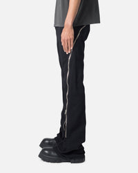 MNML D519 Zipper Flare Denim Jeans Black