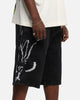Ed Hardy Eagle Jorts Washed Black